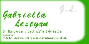 gabriella lestyan business card